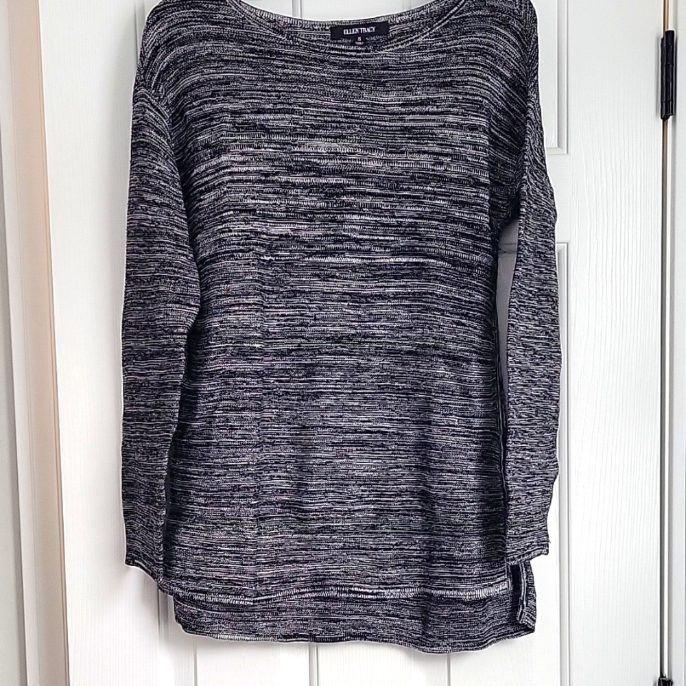 Black and Gray Knit Sweater